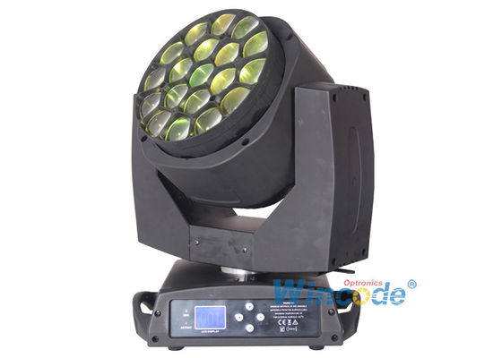 قیمت خوب چراغ حرکت کننده چشم زنبور 19 * 15W Osram RGBW 4 در 1 برای مکان های سرگرمی آنلاین