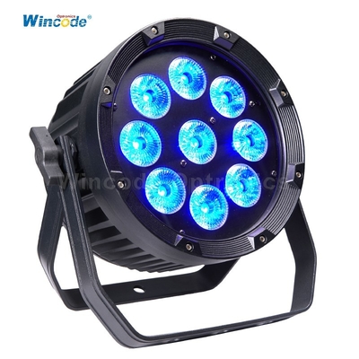 قیمت خوب حرفه ای بی سیم LED Par Light با 15-45° گزینه های لنز 9x18W RGBWA + UV 2.4G Transceiver آنلاین
