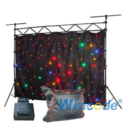 قیمت خوب پارچه پارچه نرم انعطاف پذیر پرده LED رنگارنگ صدا فعال برای مهمانی / KTV آنلاین