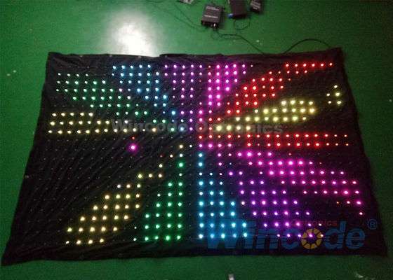 قیمت خوب روشنایی بالا P8 انعطاف پذیر پرده LED 7 کانال کنترل کننده Dmx برای پس زمینه آنلاین