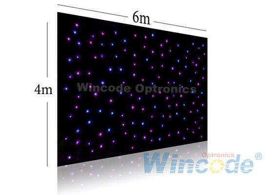 قیمت خوب اثر تمیزی پرده ستاره LED 4m X 6m, LED Light پرده دیوار RGB / تک رنگ آنلاین