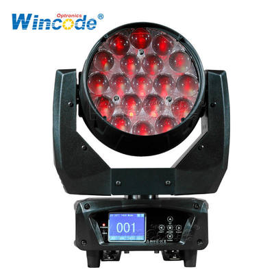 قیمت خوب 19x15W RGBW LED Wash Moving Head Light with DMX512 Control and 30000 Lux Brightness for Stage Lighting آنلاین
